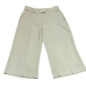 Express Editor Tan Wide-Leg Cropped Pant Women’s 6S Textured NEW